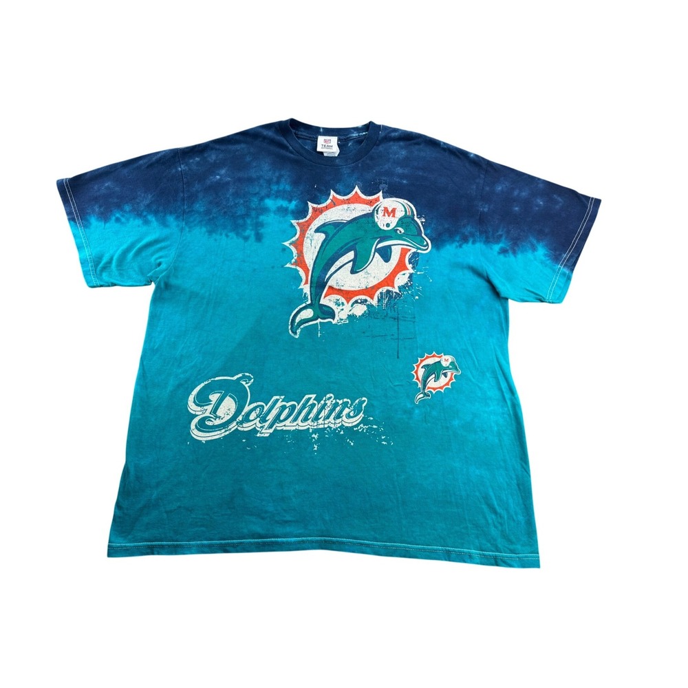Miami Dolphins NFL Team Apparel Tie Dye T‎ Shirt Mens 2XL NFL Football